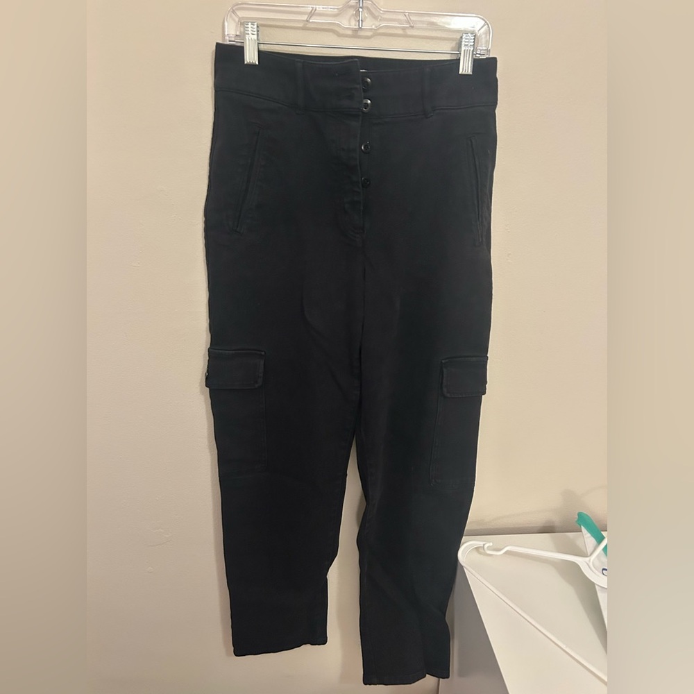 Wilfred Black Straight Leg Cargo Pants